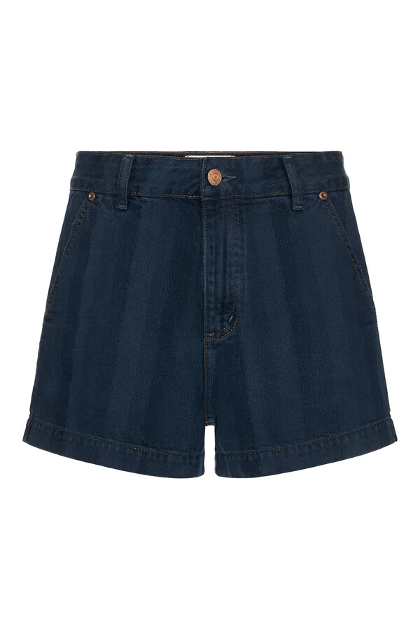 Short Casual Navy Denim