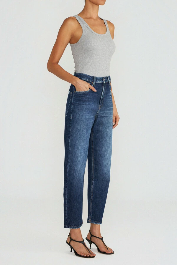Calça Baggy Bia Jeans Escuro