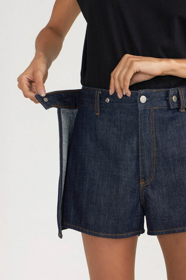 Shorts Wrap Raw Denim
