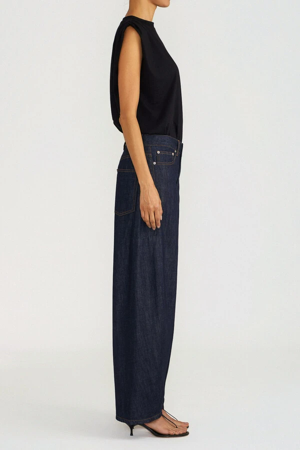 Calça Barrel Raw Denim