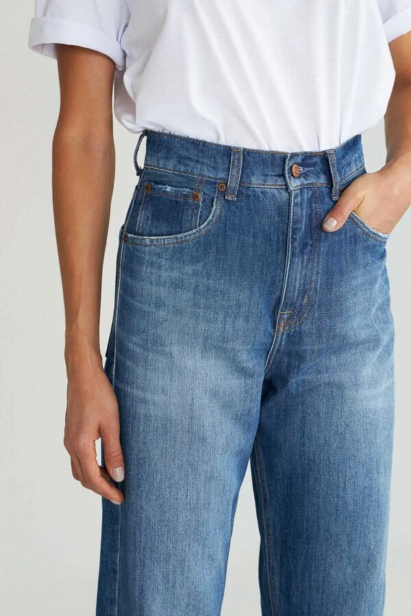 Calça Baggy Lea Jeans Medio