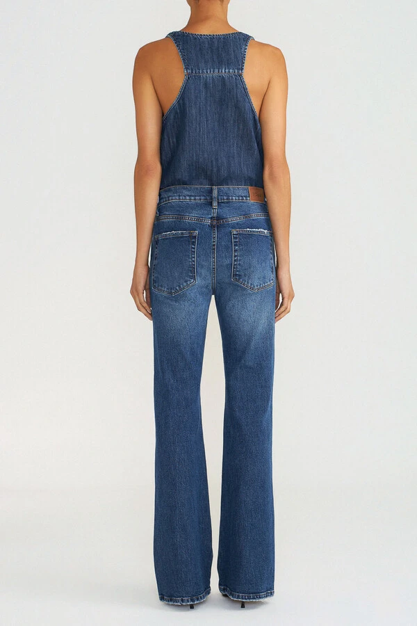 Calça 70'S Stretch Jeans Escuro