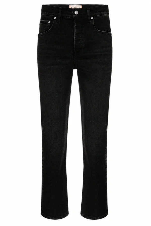 Calça Cropped Zip Black Jeans