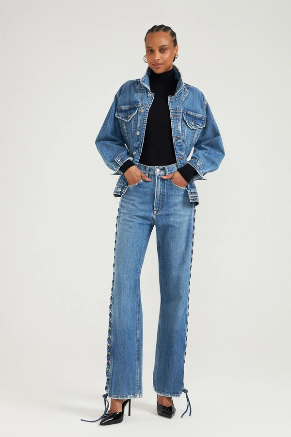 Jaqueta Laces Jeans Médio