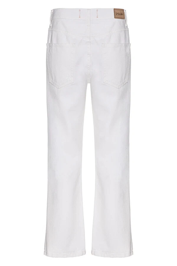 Calça Straight White Denim