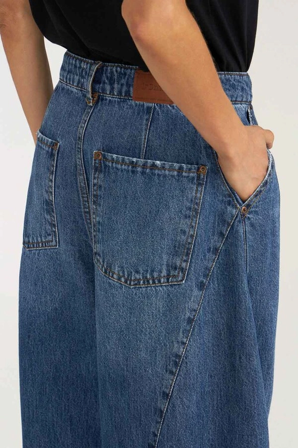 Calça Tailor Barrel Jeans Escuro