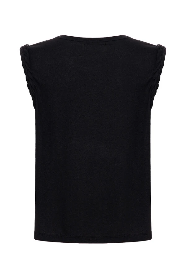 Blusa Helena Malha Linho Preto