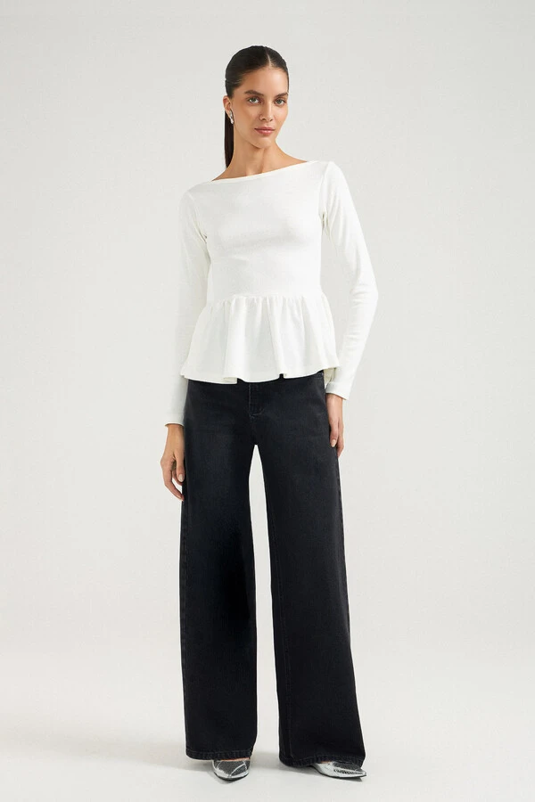 Blusa Peplum Catarina Off White