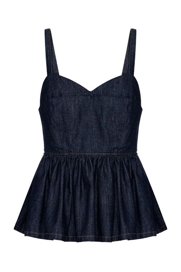 Top Paplum Raw Denim