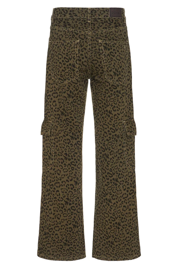 Calça Loose Cargo Onça Green Denim