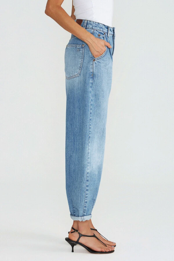 Calça Balloon Jeans Medio