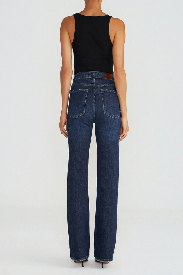 Calça Bootleg Jeans Escuro