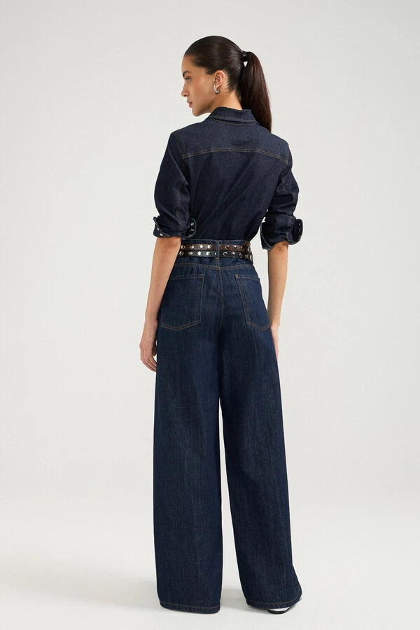 Calça Wide Shift Raw Denim