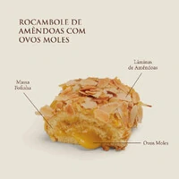 Rocambole Amêndoas com Ovos Moles Dia dos Pais