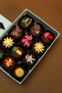 Caixa 12 Pães de Mel Mini Natal