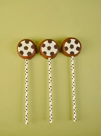 Pirulito Pão de Mel Tradicional com Aplique de Bola de Futebol