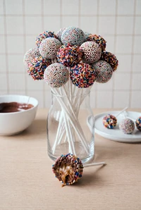 Pirulito Bombom Pão de Mel com Miçangas ou Granulados Coloridos