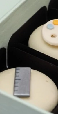 Caixa 2 Pães de Mel Tradicional com apliques Dia dos Professores