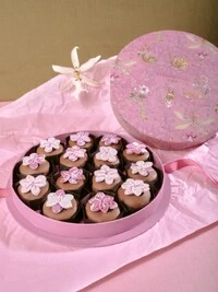 Caixa Bichos 14 Pães de Mel com Flor 3D