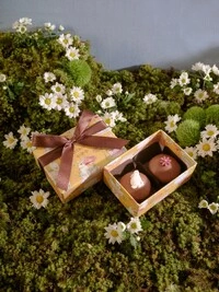 Caixa 02 Pães de Mel Tradicional com Apliques de Páscoa