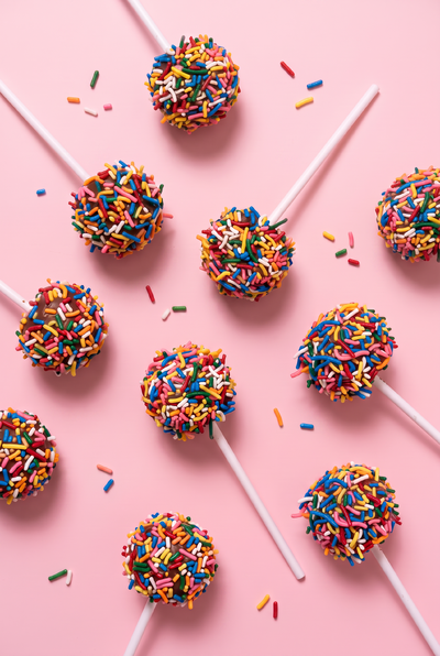Foto Pirulito Bombom Pão de Mel com Miçangas ou Granulados Coloridos