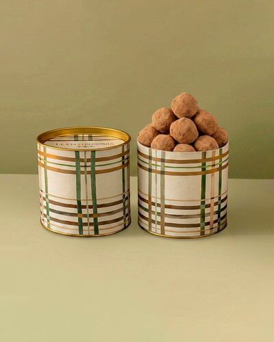 Foto Lata Xadrez 16 Trufas de Chocolate