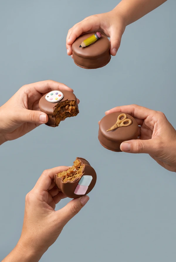 Caixa Acetato com 1 Pão de Mel Tradicional com aplique Dia dos Professores