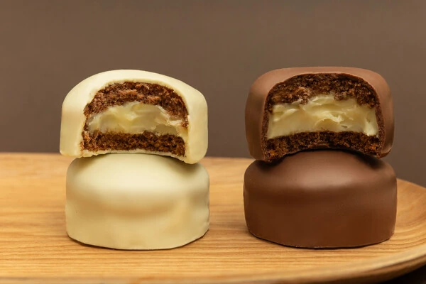 Pão de Mel Tradicional com Recheio de Brigadeiro Branco