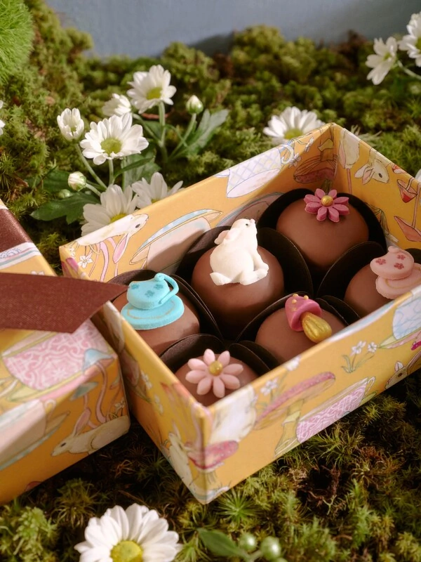 Caixa 06 Pães de Mel Mini com Apliques de Páscoa