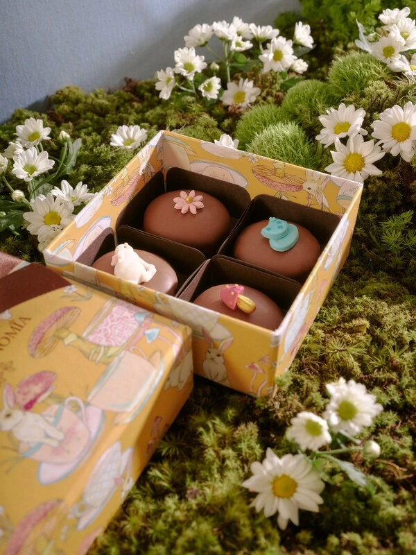 Caixa 04 Pães de Mel Tradicional com Apliques de Páscoa