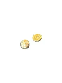 Brinco Meia Bola Prata 925 Ouro 18K