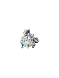 Anel Colors topázio azul cristal ametista Prata 925 Ródio
