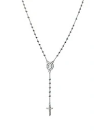 Colar Terço zircônia Prata 925 Ródio