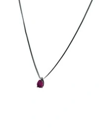 Colar Gota Topázio Rosa Prata 925 Ródio