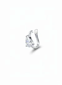 Piercing Fake Gota zircônia Prata 925 Ródio