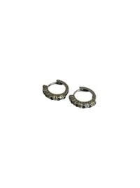 Brinco Argola Zircônia Prata 925 Ródio