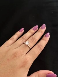 Anel Solitário zircônia Prata 925 Ródio