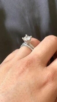 Anel Solitário 2 em 1 zircônia 7 mm Prata 925 Ródio