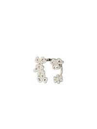 Anel Flor 5 Ajustável Zircônia Prata 925 Ródio