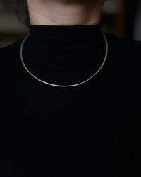 Colar Aro Liso Prata 925 Lisa
