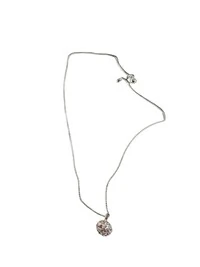 Colar Ponto Zircônia G Prata 925 Ródio