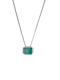 Colar Turmalina Fusion Zircônia Quadrado Prata 925 Ródio