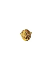 Anel Nossa Senhora Milagrosa Prata 925 Ouro 18