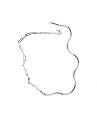 Colar Riviera Colors elos Prata 925 Lisa