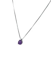 Colar Gota Ametista Fusion Prata 925 Ródio