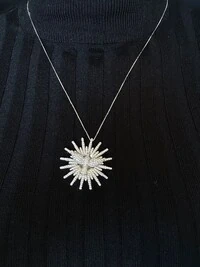 Colar Espírito Santo Mandala Zircônia Prata 925 Ródio
