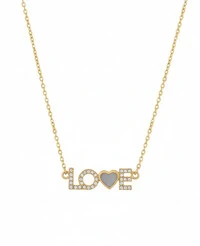 Colar Love Prata 925 Ouro 18 k