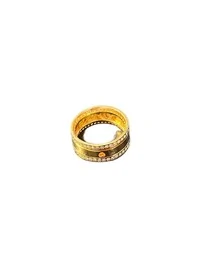 Anel aliança Saturno Prata 925 Ouro 18K