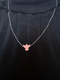 Colar Espírito Santo Coral Prata 925 Ródio
