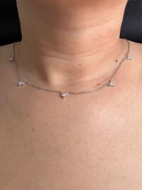 Colar Coração P Illusion zircônia Prata 925 Ródio